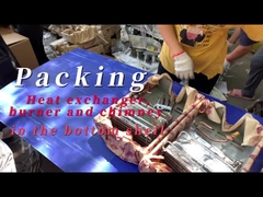 তল শেল মধ্যে তাপ এক্সচেঞ্জার,বার্নার এবং চিমনি প্যাকিং