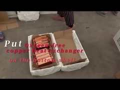 নিচের শেল উপর অক্সিজেন মুক্ত তামা তাপ এক্সচেঞ্জার রাখুন