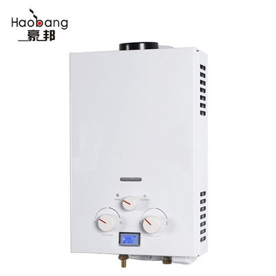 6L 1.56GPM এলপিজি গ্যাস ওয়াটার হিটার তাত্ক্ষণিক গরম ট্যাংকবিহীন ঝরনা জন্য